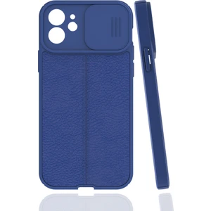 Kny Apple Iphone 12 Kılıf Deri Desenli Kamera Korumalı Sürgülü Niss Silikon