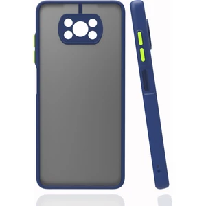 Kny Xiaomi Poco X3 Kılıf Renkli Kenarlı Buzlu Kamera Korumalı Hux Kapak