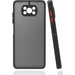 Kny Xiaomi Poco X3 Kılıf Renkli Kenarlı Buzlu Kamera Korumalı Hux Kapak