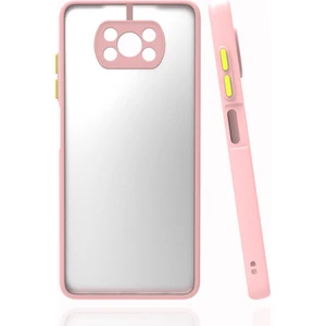 Kny Xiaomi Poco X3 Kılıf Renkli Kenarlı Buzlu Kamera Korumalı Hux Kapak