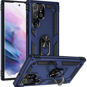 Kny Samsung Galaxy S22 Ultra Kılıf Ultra Korumalı Yüzüklü Manyetik Vega Kapak
