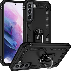 Kny Samsung Galaxy S22 Plus Kılıf Ultra Korumalı Yüzüklü Manyetik Vega Kapak