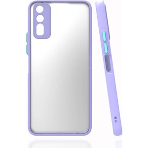 Kny Vivo Y20S Kılıf Renkli Kenarlı Buzlu Kamera Korumalı Hux Kapak