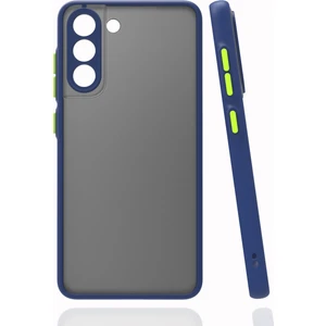 Kny Samsung Galaxy S21 Fe Kılıf Renkli Kenarlı Buzlu Kamera Korumalı Hux Kapak