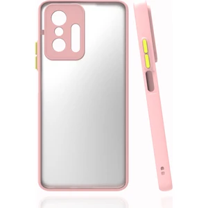 Kny Xiaomi Mi 11T Pro Kılıf Renkli Kenarlı Buzlu Kamera Korumalı Hux Kapak