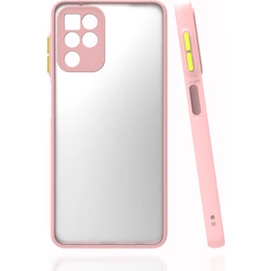 Kny Samsung Galaxy M32 Kılıf Renkli Kenarlı Buzlu Kamera Korumalı Hux Kapak