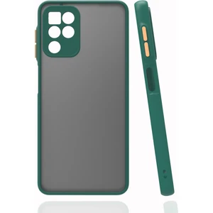 Kny Samsung Galaxy M32 Kılıf Renkli Kenarlı Buzlu Kamera Korumalı Hux Kapak