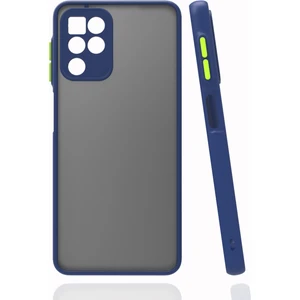 Kny Samsung Galaxy A22 4g Kılıf Renkli Kenarlı Buzlu Kamera Korumalı Hux Kapak