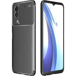 Kny Vivo Y53S Kılıf Karbon Desenli Lux Negro Silikon