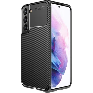 Kny Samsung Galaxy S22 Kılıf Karbon Desenli Lux Negro Silikon