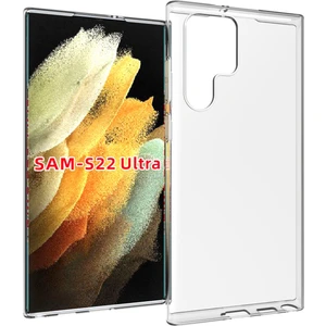 Kny Samsung Galaxy S22 Ultra Kılıf Ultra Ince Şeffaf Silikon