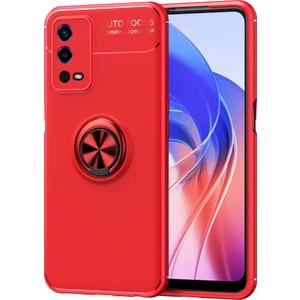 Kny Oppo A55 4g Kılıf Yüzüklü Manyetik Ravel Silikon