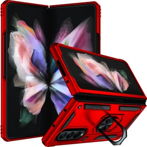 Kny Galaxy Z Fold 3 Kılıf Ultra Korumalı Yüzüklü Manyetik Standlı Vega Kapak