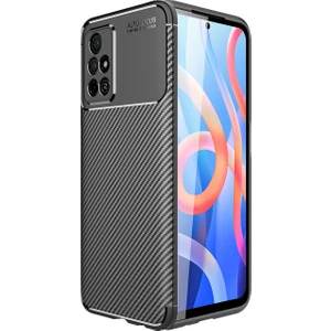 Kny Xiaomi Redmi Note 11 Kılıf Karbon Desenli Lux Negro Silikon