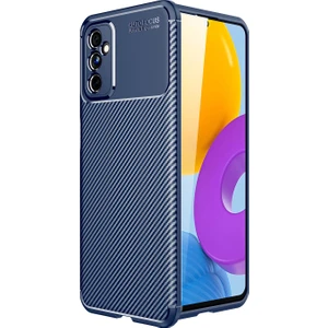 Kny Samsung Galaxy M52 Kılıf Karbon Desenli Lux Negro Silikon