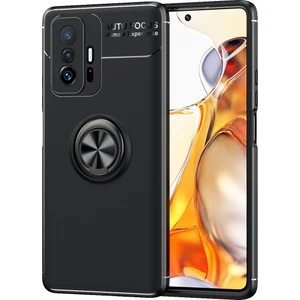 Kny Xiaomi Mi 11T Kılıf Yüzüklü Manyetik Ravel Silikon