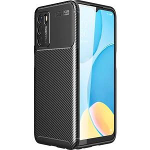 Kny Oppo A16 Kılıf Karbon Desenli Lux Negro Silikon