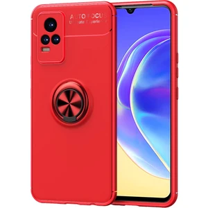 Kny Vivo V21 E Kılıf Yüzüklü Manyetik Ravel Silikon