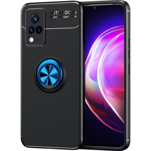 Kny Vivo V21 Kılıf Yüzüklü Manyetik Ravel Silikon