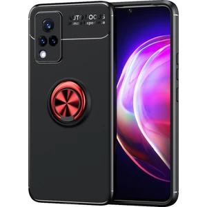 Kny Vivo V21 Kılıf Yüzüklü Manyetik Ravel Silikon