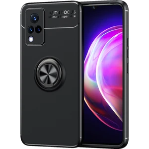 Kny Vivo V21 Kılıf Yüzüklü Manyetik Ravel Silikon
