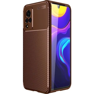 Kny Vivo V21 Kılıf Karbon Desenli Lux Negro Silikon