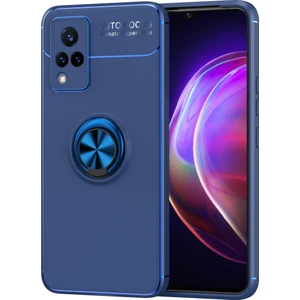 Kny Vivo V21 Kılıf Yüzüklü Manyetik Ravel Silikon