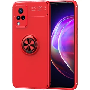 Kny Vivo V21 Kılıf Yüzüklü Manyetik Ravel Silikon