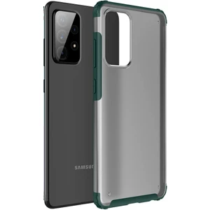 Kny Samsung Galaxy A52 Kılıf Silikon Kenarlı Arkası Buzlu Sert Volks Kapak