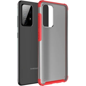 Kny Samsung Galaxy A52 Kılıf Silikon Kenarlı Arkası Buzlu Sert Volks Kapak