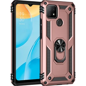 Kny Oppo A15S Kılıf Çift Katmanlı Armour Case
