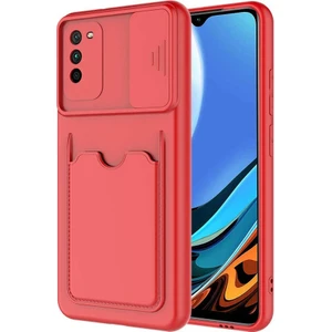 Kny Xiaomi Poco M3 Kılıf Kamera Korumalı Sürgülü Kartlıklı Kartix Silikon