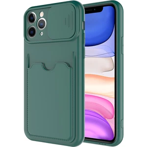 Kny Apple Iphone 11 Pro Max Kılıf Kartlıklı Kamera Korumalı Sürgülü Kartix Silikon