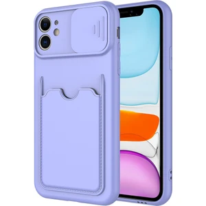 Kny Apple Iphone 11 Kılıf Kartlıklı Kamera Korumalı Sürgülü Kartix Silikon