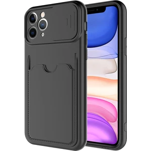 Kny Apple Iphone 11 Pro Kılıf Kartlıklı Kamera Korumalı Sürgülü Kartix Silikon