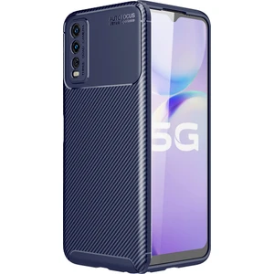 Kny Vivo Y11S Kılıf Karbon Desenli Lux Negro Silikon