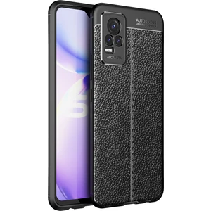 Kny Vivo V21 E Kılıf Deri Desenli Lux Niss Silikon