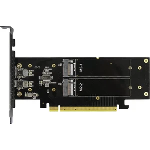 M2X16 iHyper 4XM.2 NVMe (M-Key) to PCIe 4.0 X16 Bifurcation 256 Gbps RAID VROC Dönüştürücü Çevirici Adaptör Kart