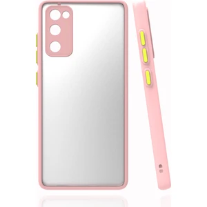 Kny Samsung Galaxy S20 Fe Kılıf Renkli Kenarlı Buzlu Kamera Korumalı Hux Kapak