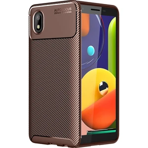 Kny Samsung Galaxy A01 Core Kılıf Karbon Desenli Lux Negro Silikon