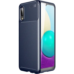 Kny Samsung Galaxy A02S Kılıf Karbon Desenli Lux Negro Silikon