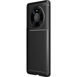 Kny Huawei Mate 40 Pro Kılıf Karbon Desenli Lux Negro Silikon