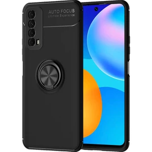 Kny Huawei P Smart 2021 Kılıf Yüzüklü Manyetik Ravel Silikon