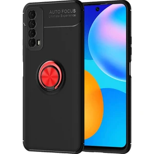 Kny Huawei P Smart 2021 Kılıf Yüzüklü Manyetik Ravel Silikon