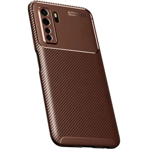 Kny Huawei P40 Lite 5g Kılıf Karbon Desenli Lux Negro Silikon