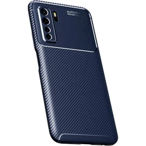 Kny Huawei P40 Lite 5g Kılıf Karbon Desenli Lux Negro Silikon