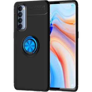 Kny Oppo Reno 4 Pro Kılıf Yüzüklü Manyetik Ravel Silikon