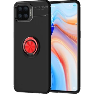 Kny Oppo Reno 4 Lite Kılıf Yüzüklü Manyetik Ravel Silikon
