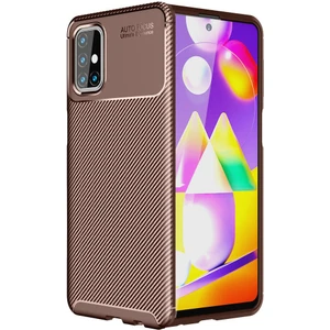 Kny Samsung Galaxy M51 Kılıf Karbon Desenli Lux Negro Silikon