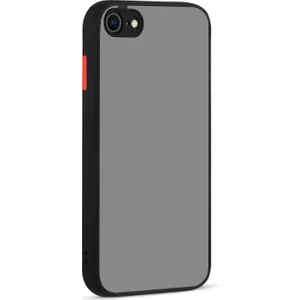 Kny Apple Iphone 8 Kılıf Renkli Kenarlı Kamera Korumalı Buzlu Hux Kapak